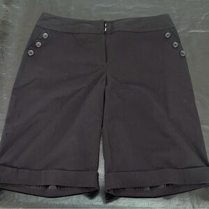 Apt. 9 Black Tailored Bermuda Shorts Structured Fit